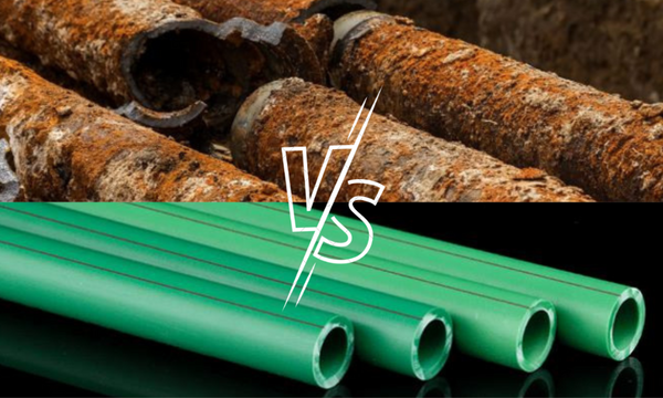 What are the benefits of PPRC pipes over PVC and metal pipes?