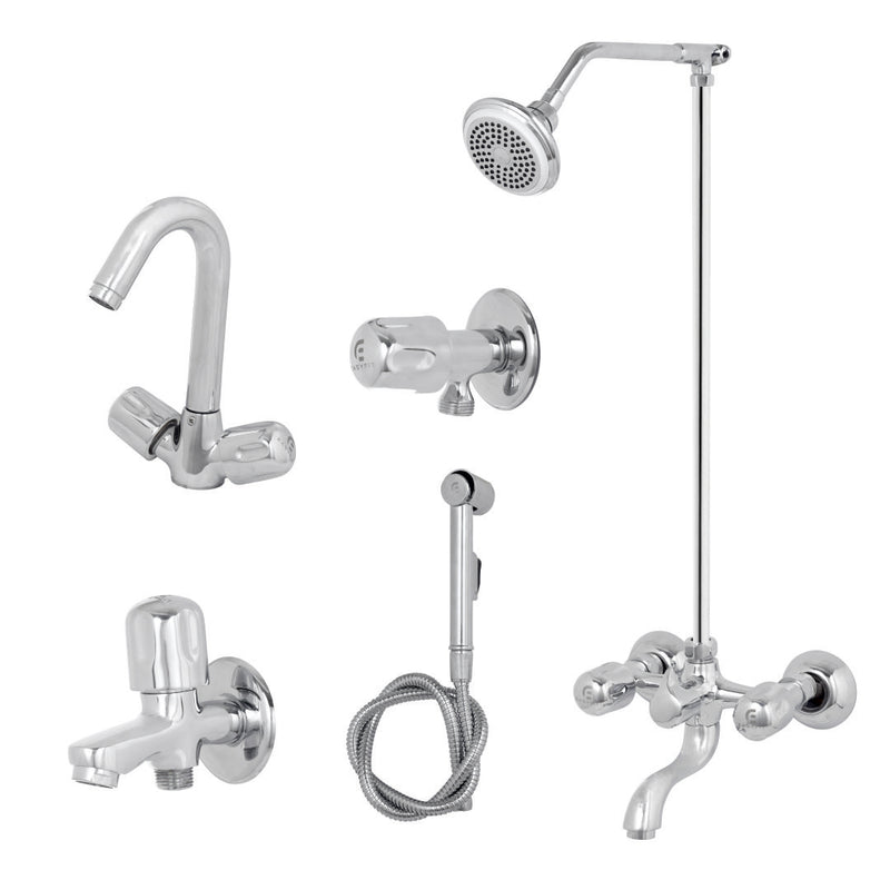 &nbsp;Durable Chrome-Plated Bath Set